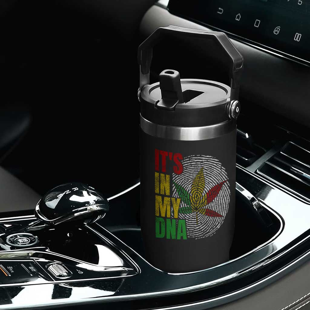 Funny Jamaica Rasta Cannabis Weed Flip Straw Tumbler Its In My DNA TS11 Print Your Wear