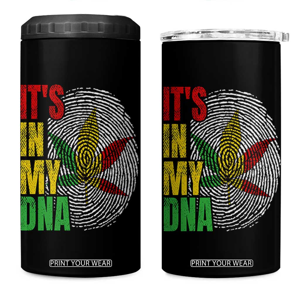 Funny Jamaica Rasta Cannabis Weed 4 in 1 Can Cooler Tumbler Its In My DNA TS11 One Size: 16 oz Black Print Your Wear