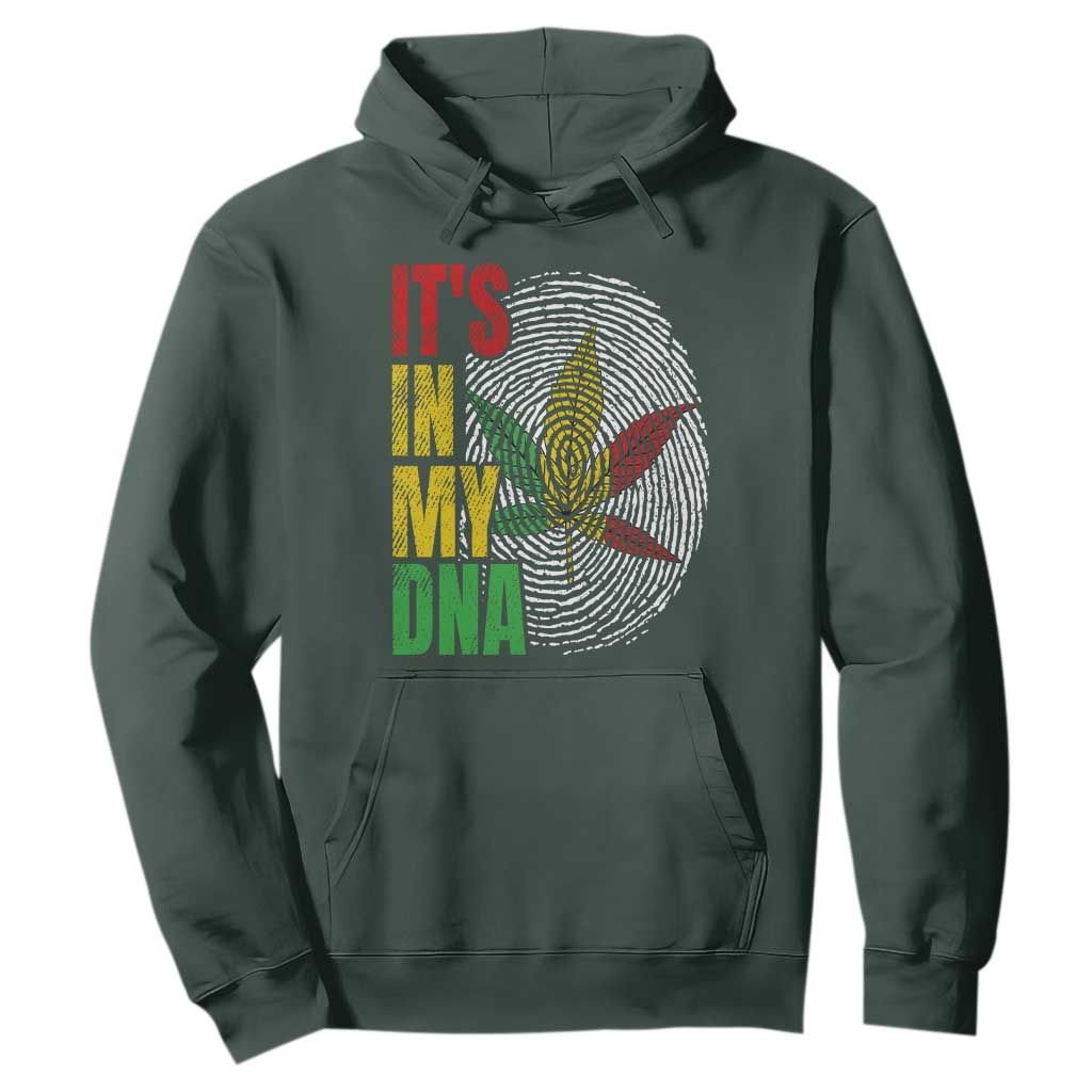 Funny Jamaica Rasta Cannabis Weed Hoodie Its In My DNA TS11 Dark Forest Green Print Your Wear