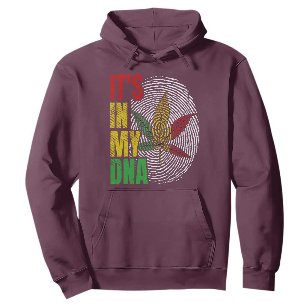 Funny Jamaica Rasta Cannabis Weed Hoodie Its In My DNA TS11 Maroon Print Your Wear