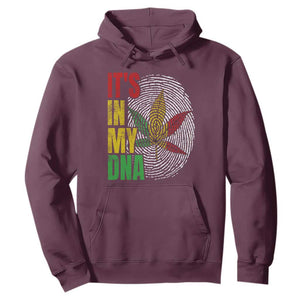Funny Jamaica Rasta Cannabis Weed Hoodie Its In My DNA TS11 Maroon Print Your Wear