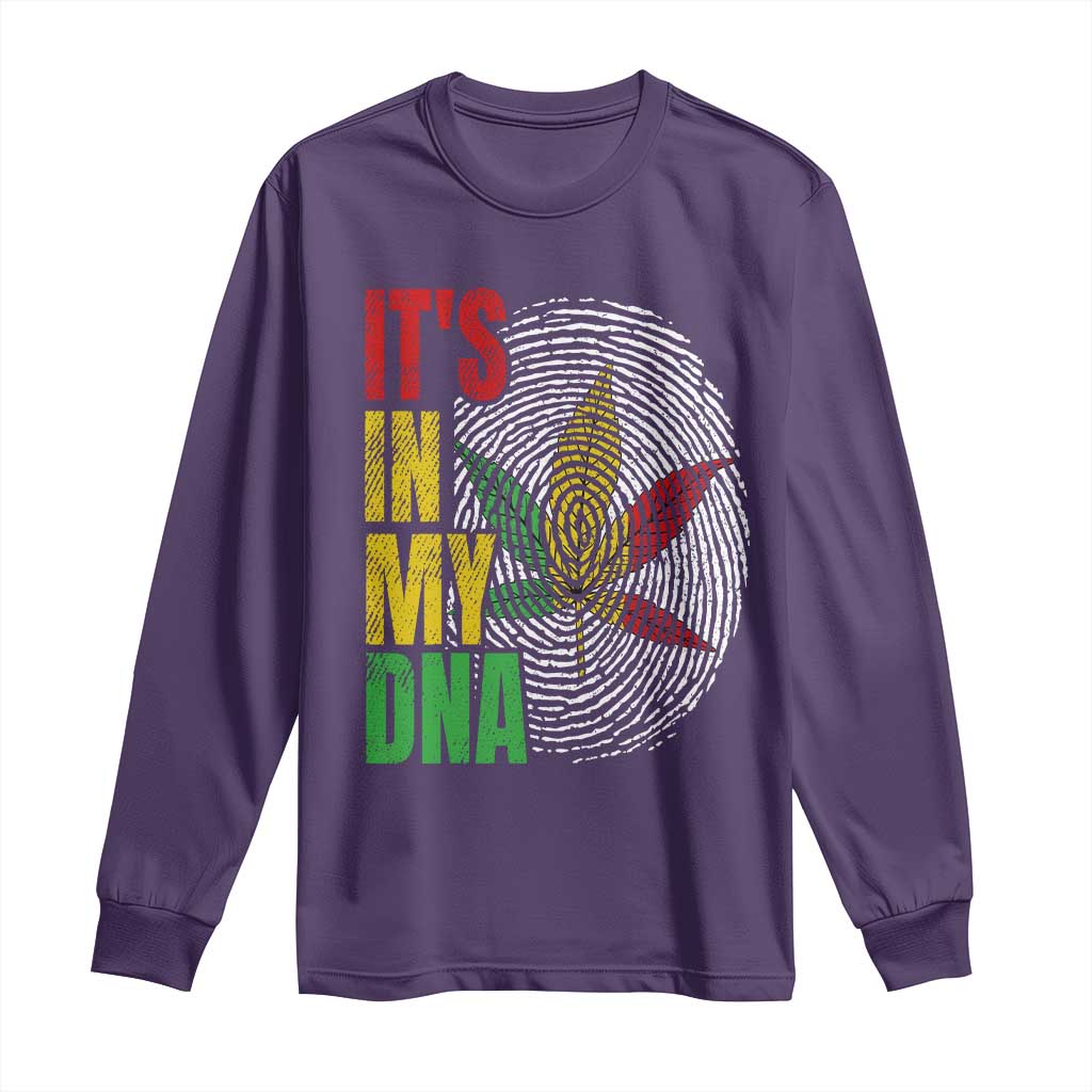 Funny Jamaica Rasta Cannabis Weed Long Sleeve Shirt Its In My DNA TS11 Purple Print Your Wear