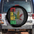 Funny Jamaica Rasta Cannabis Weed Spare Tire Cover Its In My DNA TS11 No hole Black Print Your Wear
