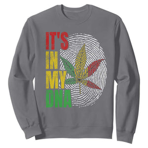 Funny Jamaica Rasta Cannabis Weed Sweatshirt Its In My DNA TS11 Charcoal Print Your Wear