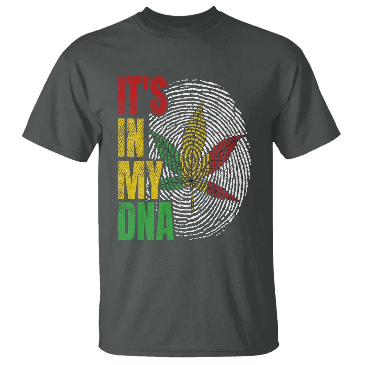 Funny Jamaica Rasta Cannabis Weed T Shirt Its In My DNA TS11 Dark Heather Print Your Wear