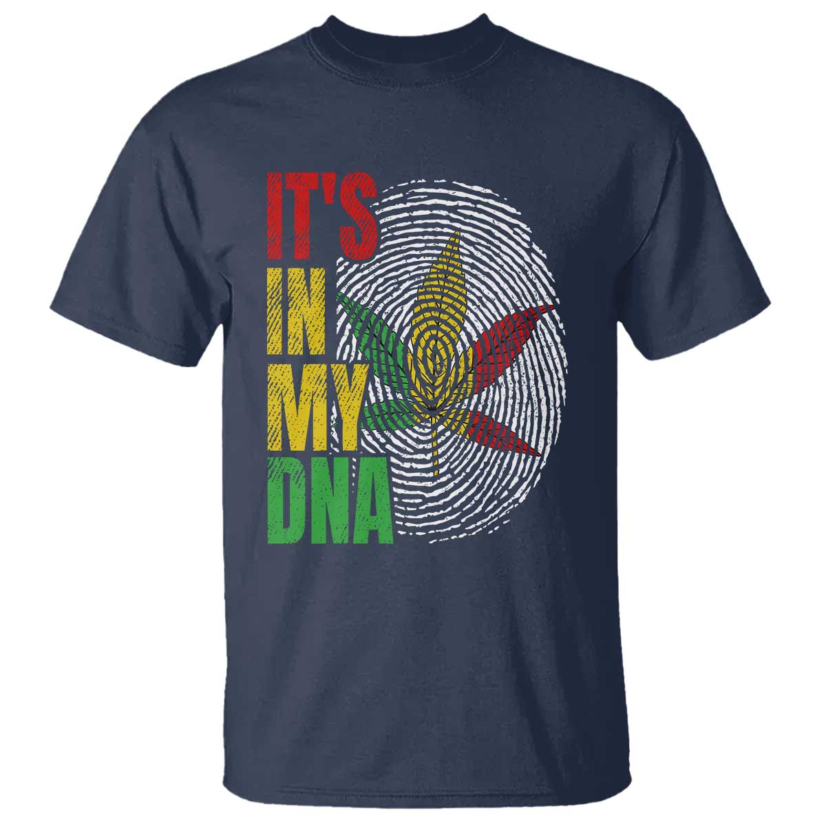 Funny Jamaica Rasta Cannabis Weed T Shirt Its In My DNA TS11 Navy Print Your Wear