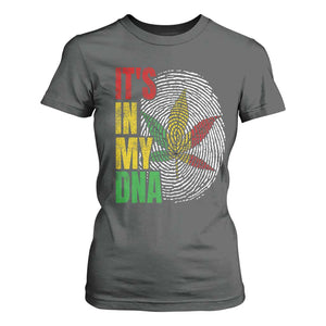 Funny Jamaica Rasta Cannabis Weed T Shirt For Women Its In My DNA TS11 Dark Heather Print Your Wear