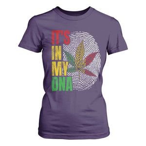 Funny Jamaica Rasta Cannabis Weed T Shirt For Women Its In My DNA TS11 Purple Print Your Wear