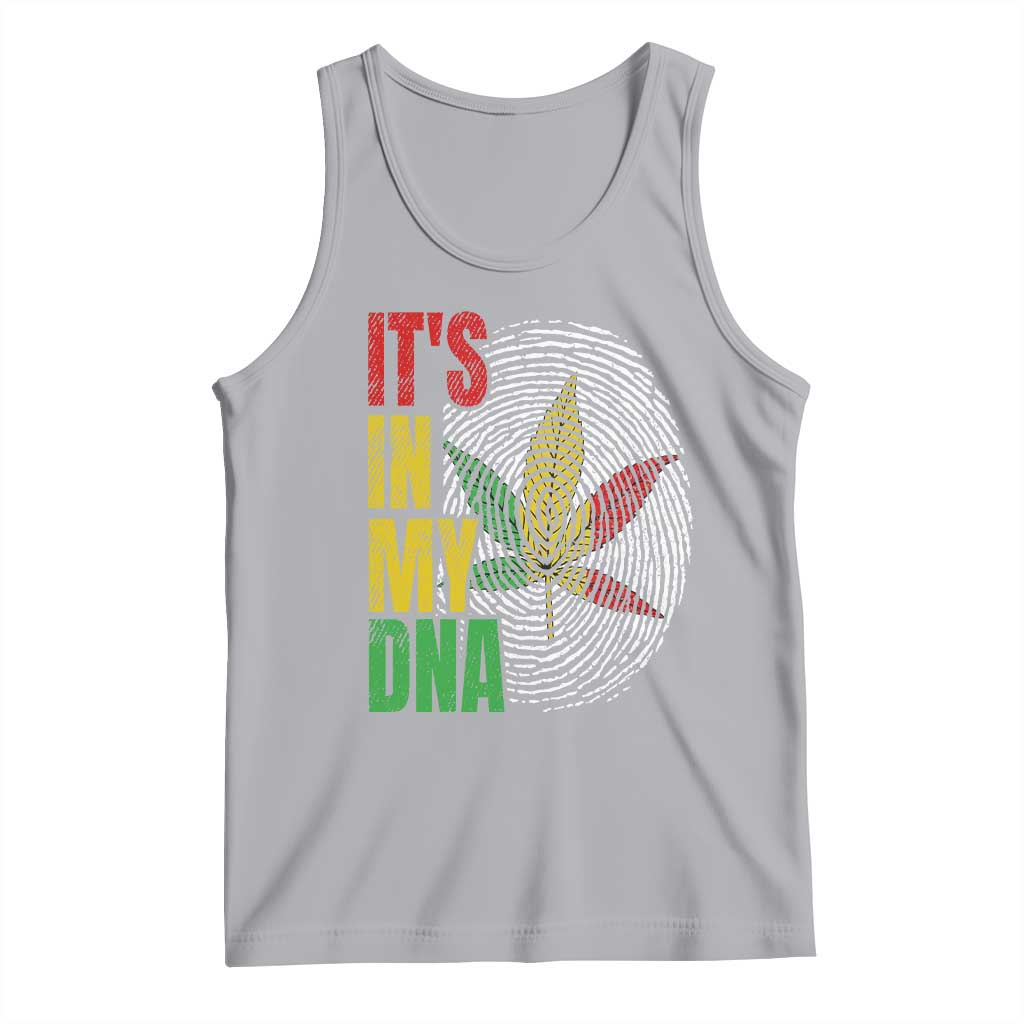 Funny Jamaica Rasta Cannabis Weed Tank Top Its In My DNA TS11 Athletic Heather Print Your Wear