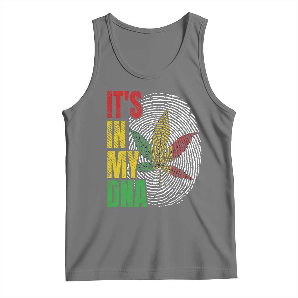 Funny Jamaica Rasta Cannabis Weed Tank Top Its In My DNA TS11 Black Heather Print Your Wear
