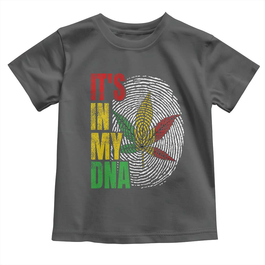 Funny Jamaica Rasta Cannabis Weed Toddler T Shirt Its In My DNA TS11 Dark Heather Print Your Wear