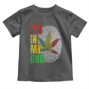 Funny Jamaica Rasta Cannabis Weed Toddler T Shirt Its In My DNA TS11 Dark Heather Print Your Wear