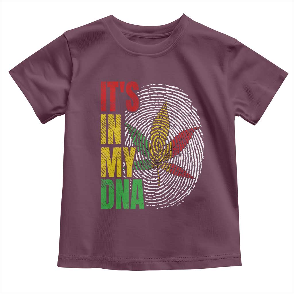 Funny Jamaica Rasta Cannabis Weed Toddler T Shirt Its In My DNA TS11 Maroon Print Your Wear