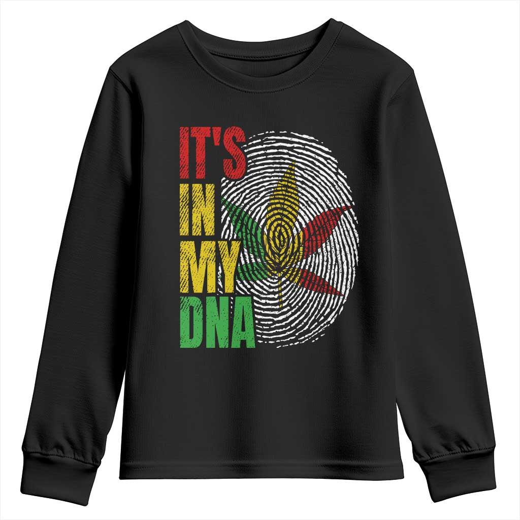 Funny Jamaica Rasta Cannabis Weed Youth Sweatshirt Its In My DNA TS11 Black Print Your Wear