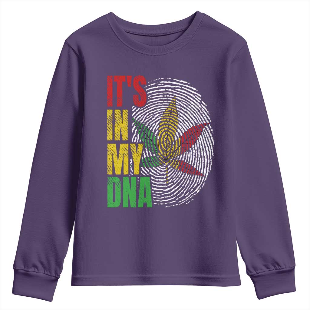 Funny Jamaica Rasta Cannabis Weed Youth Sweatshirt Its In My DNA TS11 Purple Print Your Wear