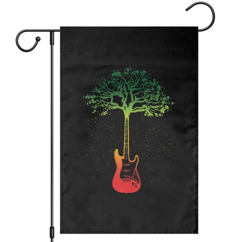 Reggae Music Guitar Rastafarian Roots Rasta Jamaican Garden Flag TS11 Black Print Your Wear