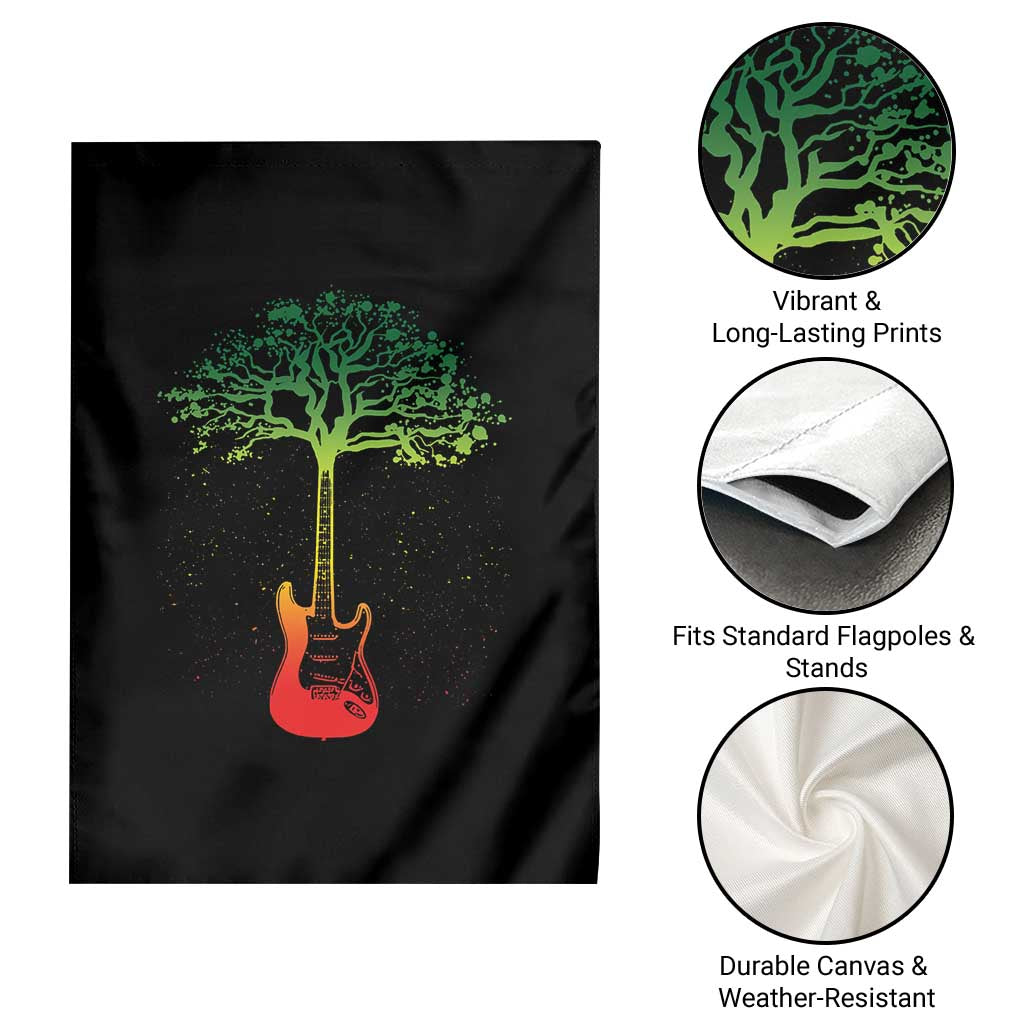 Reggae Music Guitar Rastafarian Roots Rasta Jamaican Garden Flag TS11 Print Your Wear