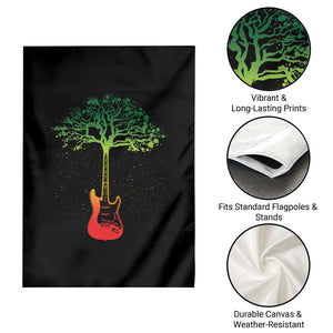 Reggae Music Guitar Rastafarian Roots Rasta Jamaican Garden Flag TS11 Print Your Wear