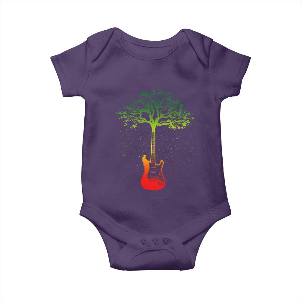 Reggae Music Guitar Rastafarian Roots Rasta Jamaican Baby Onesie TS11 Purple Print Your Wear