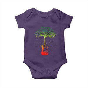 Reggae Music Guitar Rastafarian Roots Rasta Jamaican Baby Onesie TS11 Purple Print Your Wear