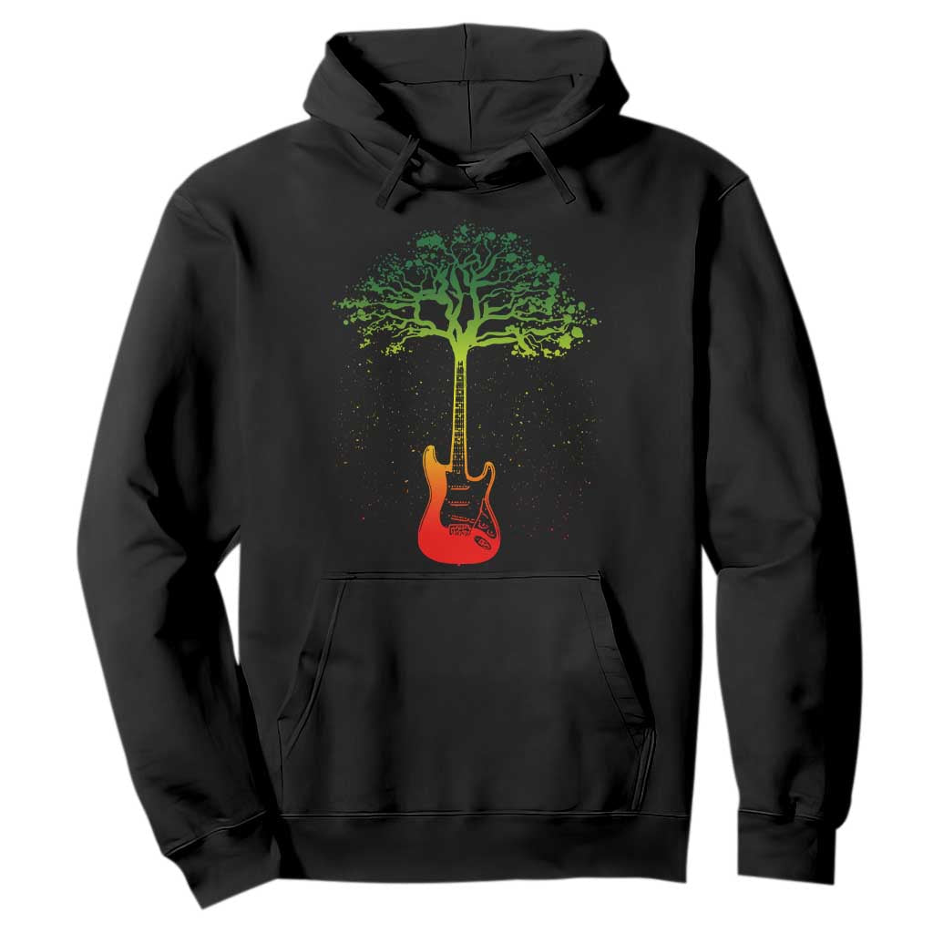 Reggae Music Guitar Rastafarian Roots Rasta Jamaican Hoodie TS11 Black Print Your Wear