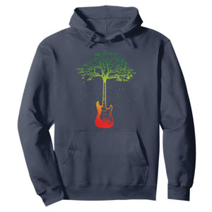 Reggae Music Guitar Rastafarian Roots Rasta Jamaican Hoodie TS11 Navy Print Your Wear