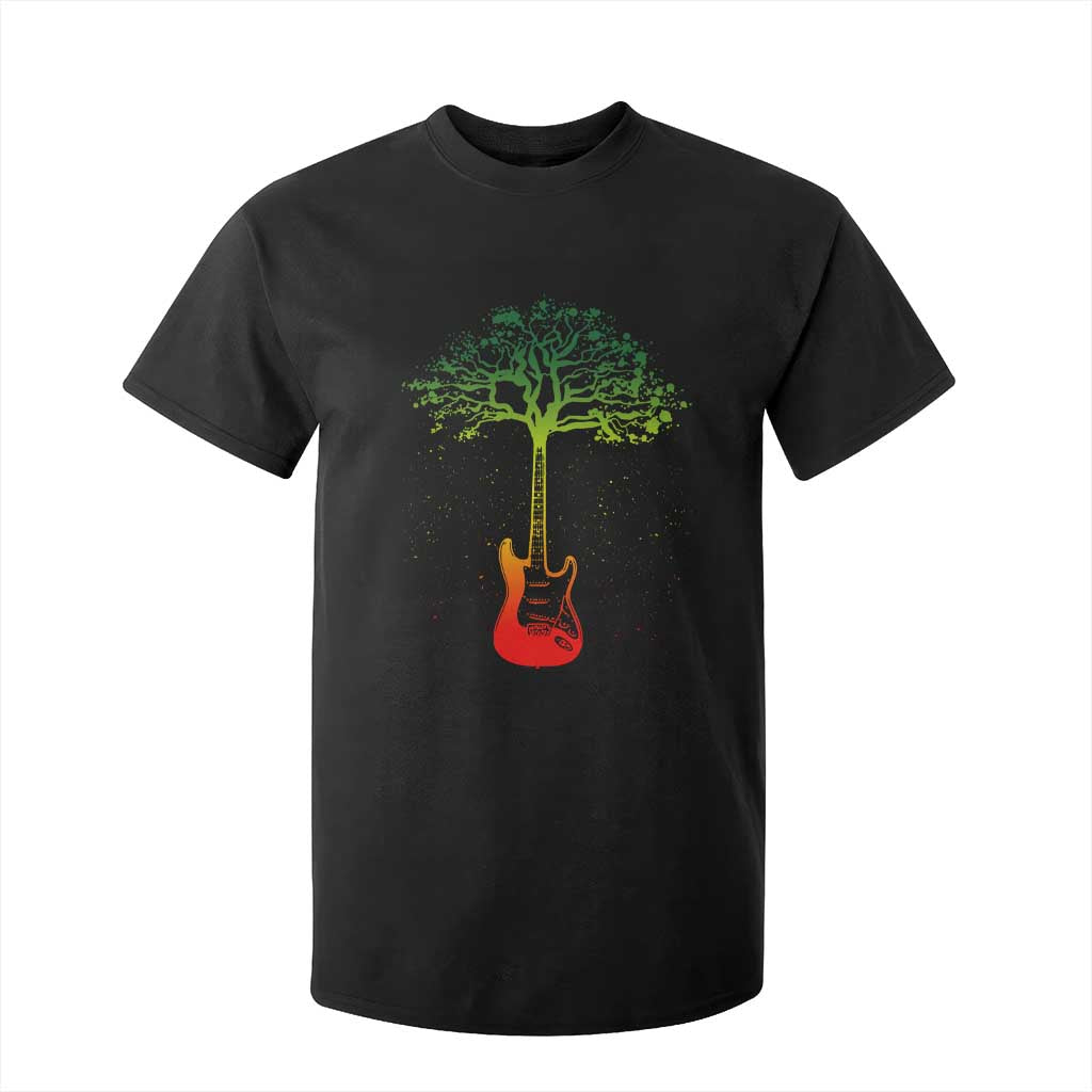 Reggae Music Guitar Rastafarian Roots Rasta Jamaican T Shirt For Kid TS11 Black Print Your Wear