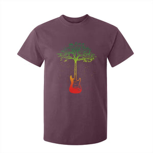 Reggae Music Guitar Rastafarian Roots Rasta Jamaican T Shirt For Kid TS11 Maroon Print Your Wear