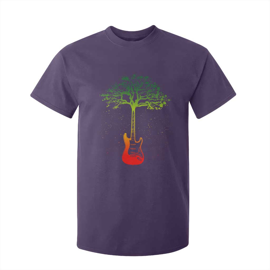 Reggae Music Guitar Rastafarian Roots Rasta Jamaican T Shirt For Kid TS11 Purple Print Your Wear