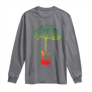 Reggae Music Guitar Rastafarian Roots Rasta Jamaican Long Sleeve Shirt TS11 Charcoal Print Your Wear