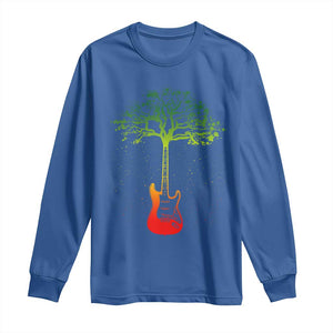 Reggae Music Guitar Rastafarian Roots Rasta Jamaican Long Sleeve Shirt TS11 Royal Blue Print Your Wear