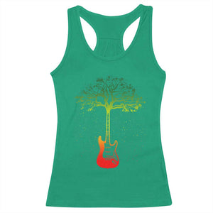 Reggae Music Guitar Rastafarian Roots Rasta Jamaican Racerback Tank Top TS11 Irish Green Print Your Wear