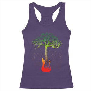 Reggae Music Guitar Rastafarian Roots Rasta Jamaican Racerback Tank Top TS11 Purple Print Your Wear