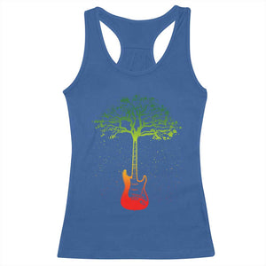 Reggae Music Guitar Rastafarian Roots Rasta Jamaican Racerback Tank Top TS11 Royal Blue Print Your Wear