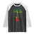 Reggae Music Guitar Rastafarian Roots Rasta Jamaican Raglan Shirt TS11 Black White Print Your Wear