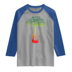 Reggae Music Guitar Rastafarian Roots Rasta Jamaican Raglan Shirt TS11 Sport Gray Royal Print Your Wear