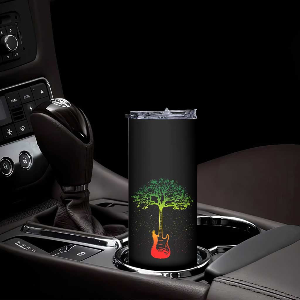 Reggae Music Guitar Rastafarian Roots Rasta Jamaican Skinny Tumbler TS11 Print Your Wear