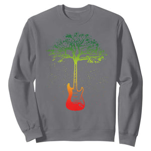 Reggae Music Guitar Rastafarian Roots Rasta Jamaican Sweatshirt TS11 Charcoal Print Your Wear