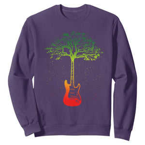 Reggae Music Guitar Rastafarian Roots Rasta Jamaican Sweatshirt TS11 Purple Print Your Wear