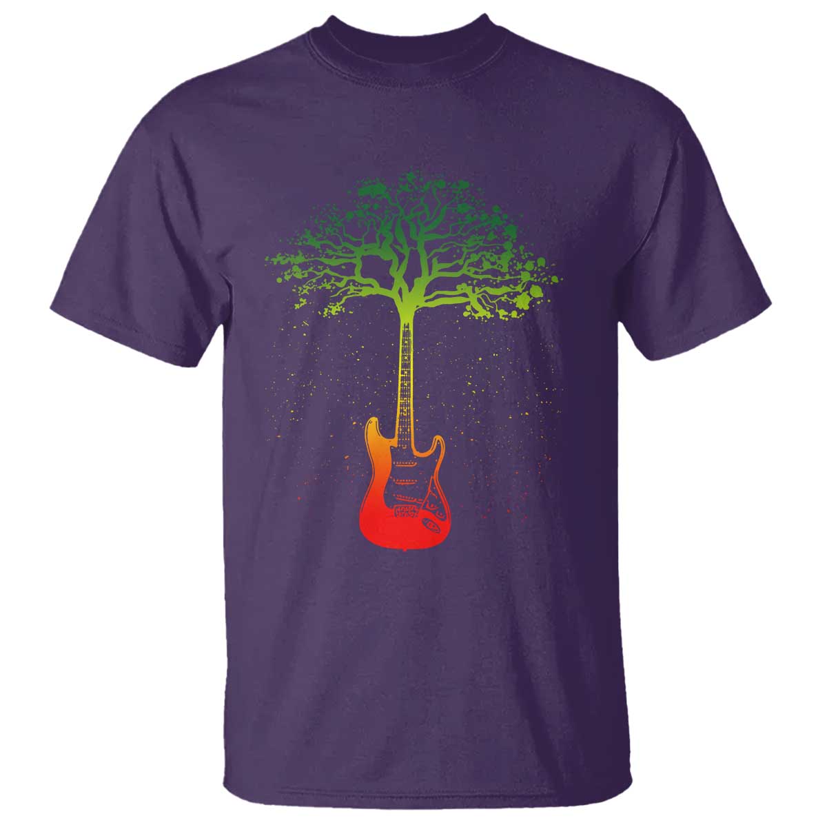 Reggae Music Guitar Rastafarian Roots Rasta Jamaican T Shirt TS11 Purple Print Your Wear