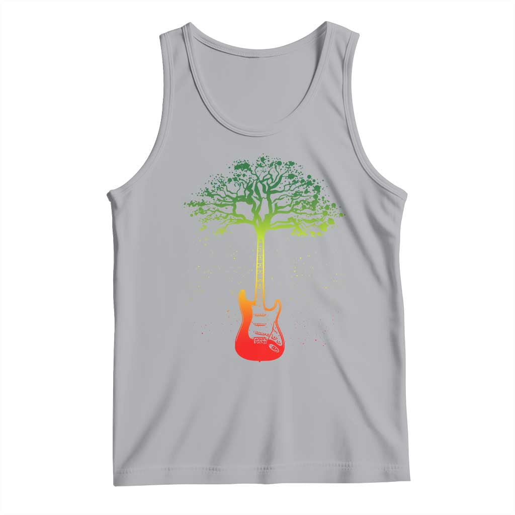 Reggae Music Guitar Rastafarian Roots Rasta Jamaican Tank Top TS11 Athletic Heather Print Your Wear