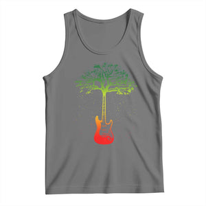 Reggae Music Guitar Rastafarian Roots Rasta Jamaican Tank Top TS11 Black Heather Print Your Wear