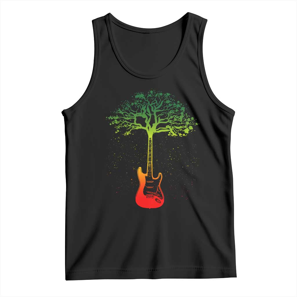 Reggae Music Guitar Rastafarian Roots Rasta Jamaican Tank Top TS11 Black Print Your Wear