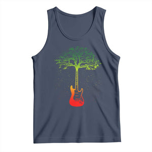 Reggae Music Guitar Rastafarian Roots Rasta Jamaican Tank Top TS11 Navy Print Your Wear
