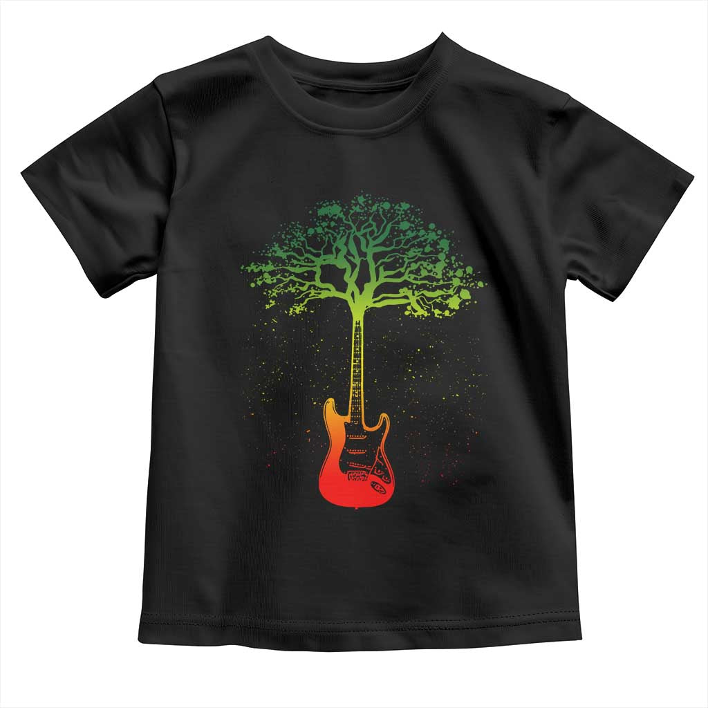 Reggae Music Guitar Rastafarian Roots Rasta Jamaican Toddler T Shirt TS11 Black Print Your Wear