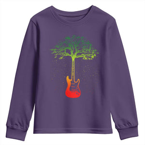 Reggae Music Guitar Rastafarian Roots Rasta Jamaican Youth Sweatshirt TS11 Purple Print Your Wear