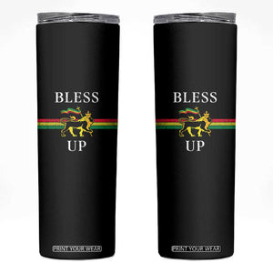 Bless Up Skinny Tumbler Rastafari Lion Of Judah Reggae Music TS11 Black Print Your Wear