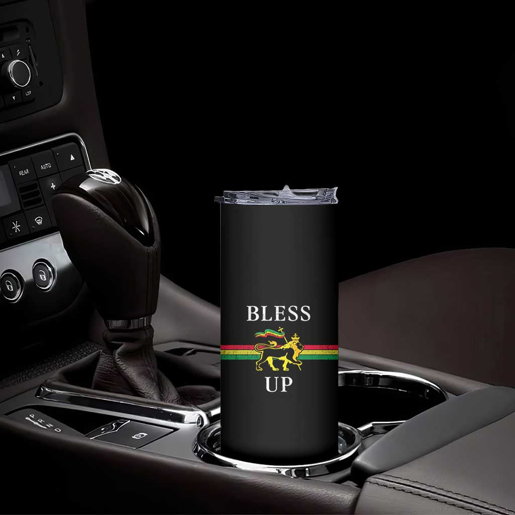 Bless Up Skinny Tumbler Rastafari Lion Of Judah Reggae Music TS11 Print Your Wear