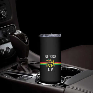 Bless Up Skinny Tumbler Rastafari Lion Of Judah Reggae Music TS11 Print Your Wear