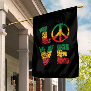 One Love Jamaica Garden Flag Reggae Music Peace Sign Rastafarian TS11 Print Your Wear